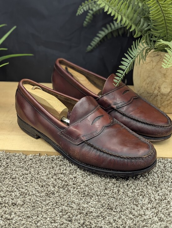 G.H. Bass Weejuns Mens Size 10.5D Black Cherry Leather Penny Loafers Dress Shoes main image 8
